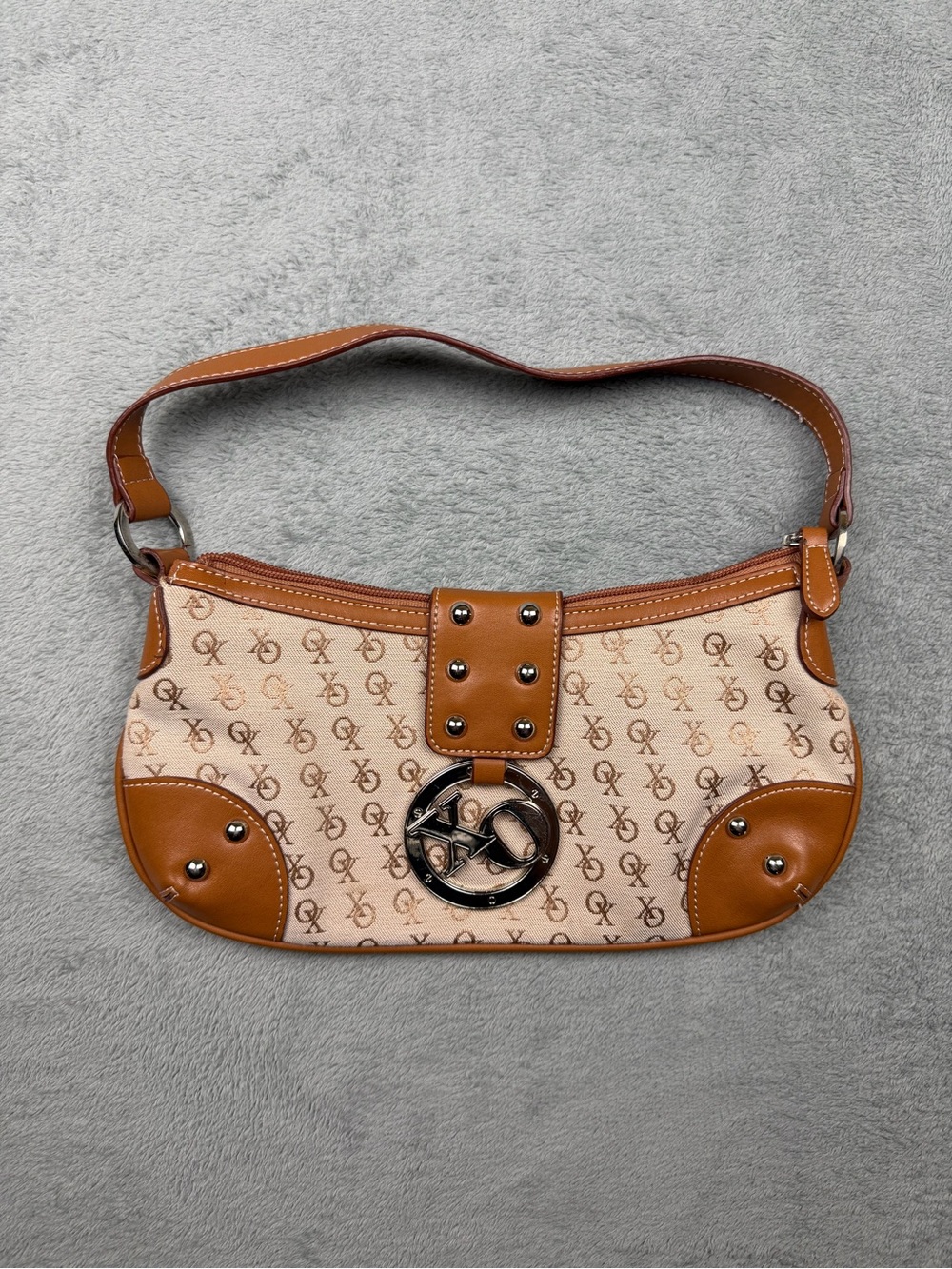 XOXO Tan and Cream Logo Mini Shoulder Bag